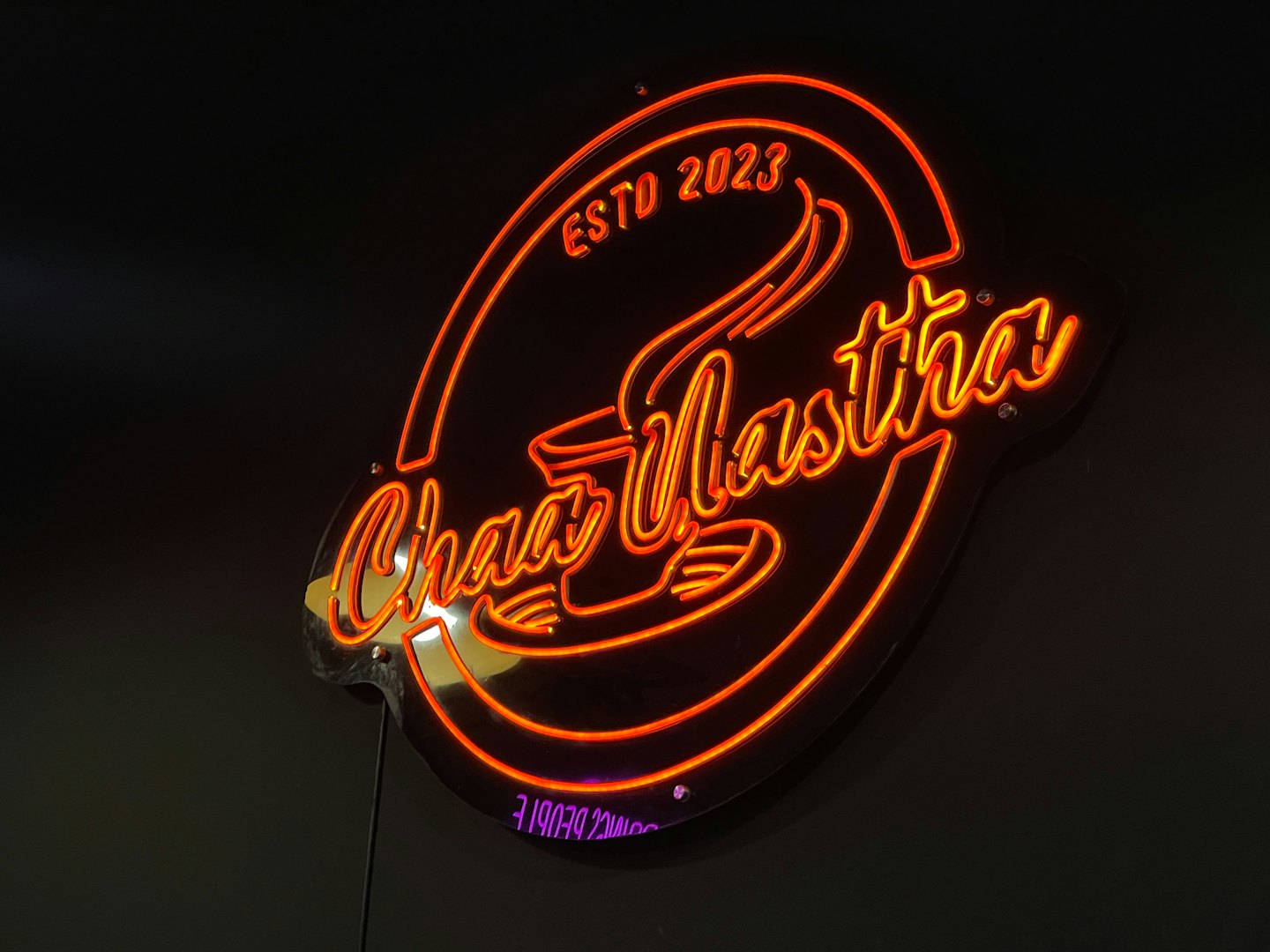 Chaa Mastha restaurant neon signage